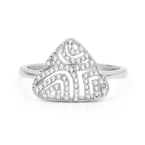 0.17 Carat Genuine White Diamond 14K White Gold Ring (G-H Color, SI-I1 Clarity)