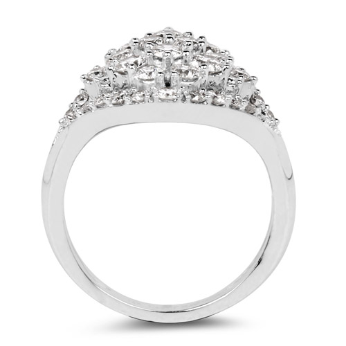 1.43 Carat Genuine White Diamond 14K White Gold Ring (G-H Color, SI1-SI2 Clarity)
