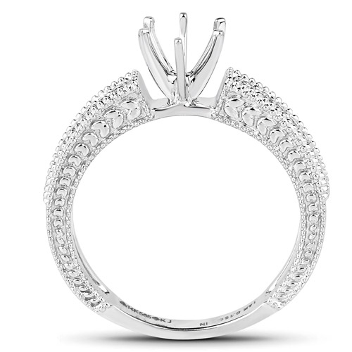 0.15 Carat Genuine White Diamond 14K White Gold Ring (G-H Color, SI1-SI2 Clarity)
