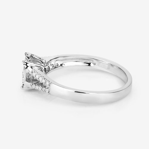 0.29 Carat Genuine White Diamond 14K White Gold Ring (E-F Color, SI1-SI2 Clarity)