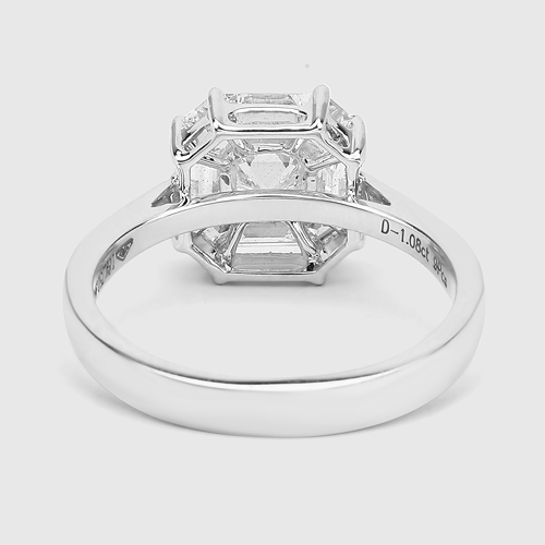 1.08 Carat Genuine White Diamond 18K White Gold Ring (G-H Color, VS-SI Clarity)