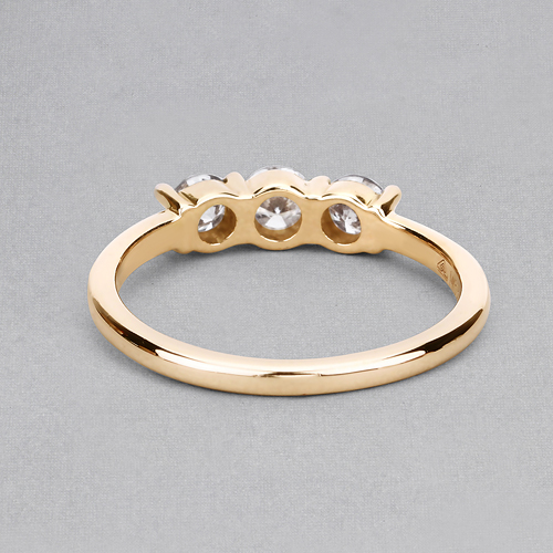 0.63 Carat Genuine White Diamond 14K Yellow Gold Ring (K Color, SI2-I1 Clarity)