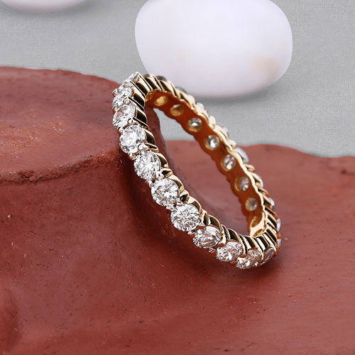 1.90 Carat Genuine White Diamond 14K Yellow Gold Ring (K Color, SI2-I1 Clarity)