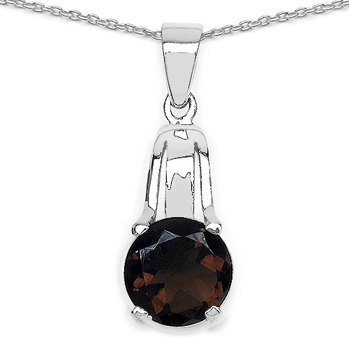11.02 Carat Genuine Smoky Quartz .925 Sterling Silver Ring, Pendant and Earrings Set