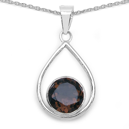9.70 Carat Genuine Smoky Quartz .925 Sterling Silver Ring, Pendant and Earrings Set