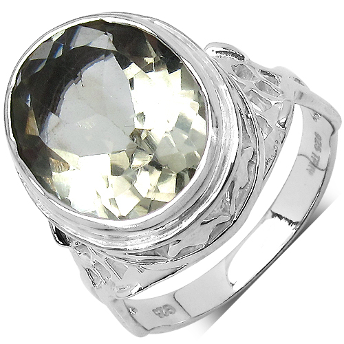 Amethyst-8.20 Carat Genuine Amethyst .925 Sterling Silver Ring