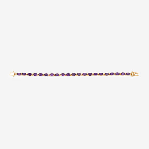 7.98 Carat Genuine Amethyst .925 Sterling Silver Bracelet