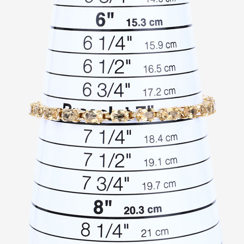 9.46 Carat Genuine Citrine .925 Sterling Silver Bracelet