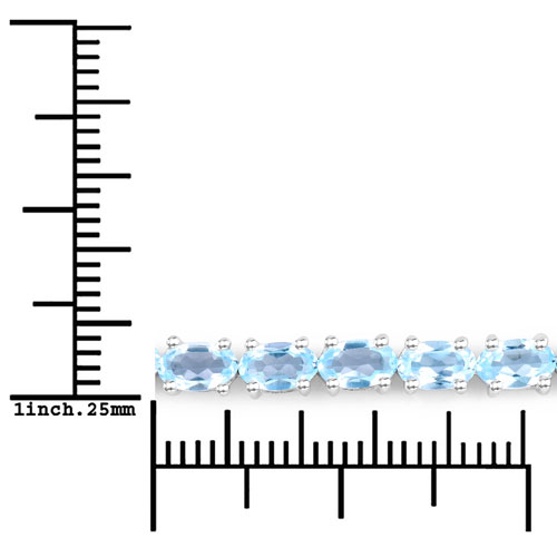 2.75 Carat Genuine Blue Topaz .925 Sterling Silver Bracelet