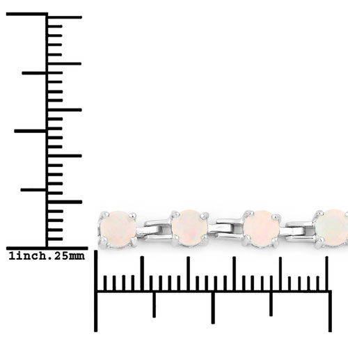 3.15 Carat Genuine Ethiopian Opal .925 Sterling Silver Bracelet