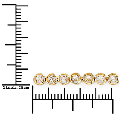 1.00 Carat Genuine Diamond 10K Yellow Gold Bracelet