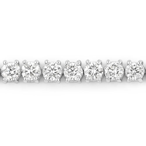 5.05 Carat Genuine Lab Grown Diamond 14K White Gold Bracelet