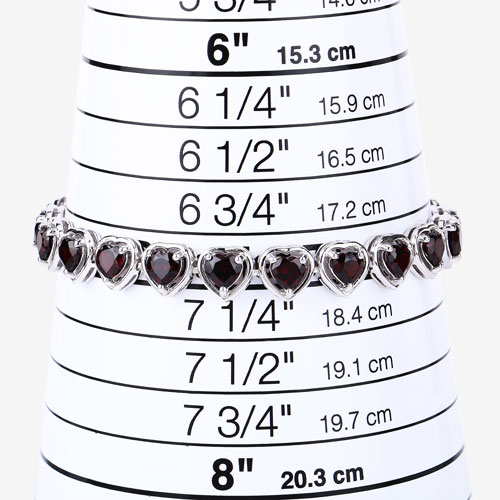 10.50 Carat Genuine Garnet .925 Sterling Silver Bracelet