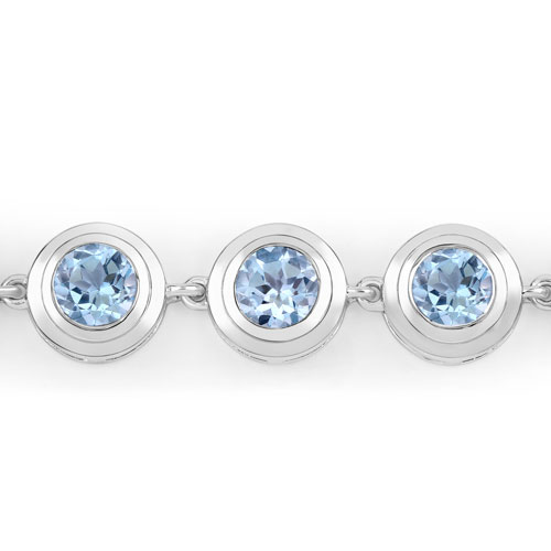 5.25 Carat Genuine Blue Topaz .925 Sterling Silver Bracelet