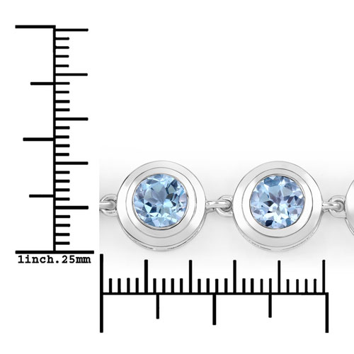 5.25 Carat Genuine Blue Topaz .925 Sterling Silver Bracelet