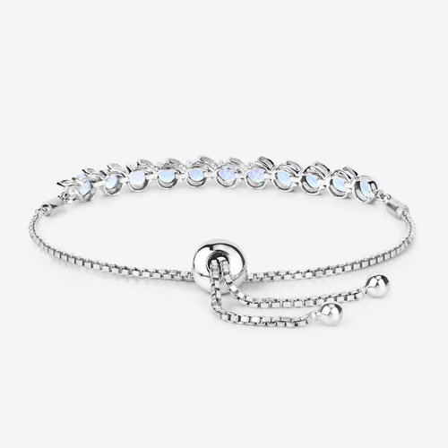 3.52 Carat Genuine Blue Topaz .925 Sterling Silver Bracelet