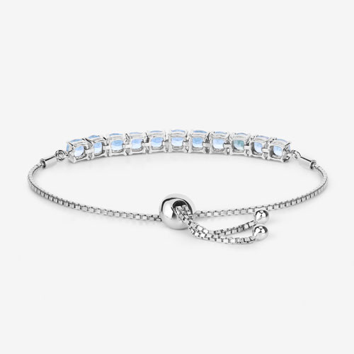 7.15 Carat Genuine Blue Topaz .925 Sterling Silver Bracelet