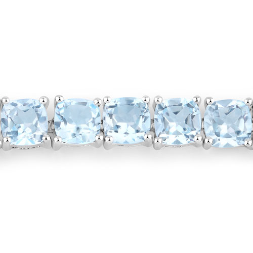 7.15 Carat Genuine Blue Topaz .925 Sterling Silver Bracelet