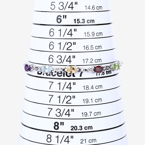 2.24 Carat Genuine Multi Stone .925 Sterling Silver Bracelet