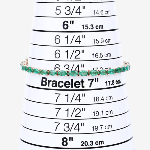 6.46 Carat Genuine Zambian Emerald 14K Yellow Gold Bracelet