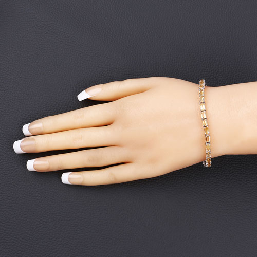 12.80 Carat Genuine Citrine .925 Sterling Silver Bracelet