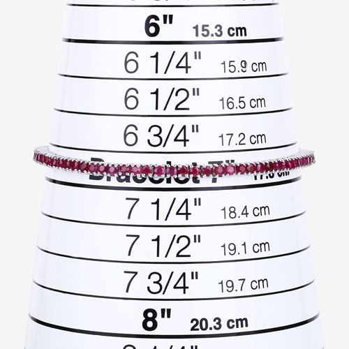 4.44 Carat Genuine Ruby .925 Sterling Silver Bracelet