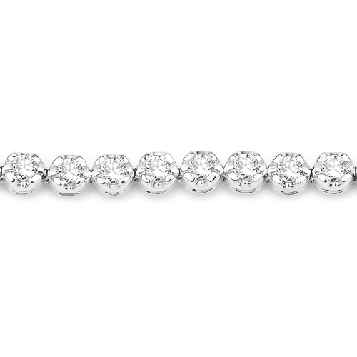 0.92 Carat Genuine White Diamond 14K White Gold Bracelet