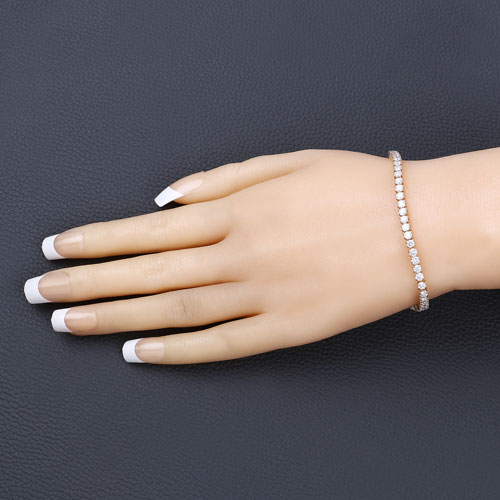5.10 Carat Lab Grown Diamond 14K Yellow Gold Bracelet