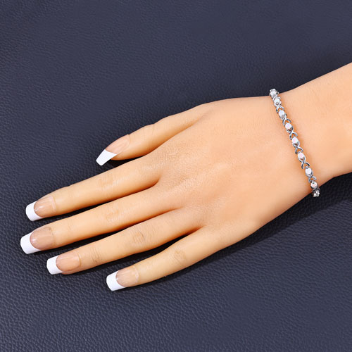 2.16 Carat Genuine Ethiopian Opal .925 Sterling Silver Bracelet