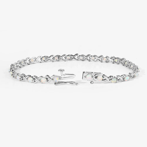 2.16 Carat Genuine Ethiopian Opal .925 Sterling Silver Bracelet