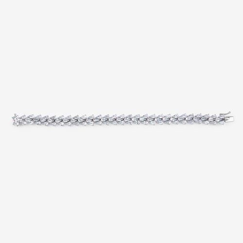 14.11 Carat Genuine Aquamarine .925 Sterling Silver Bracelet