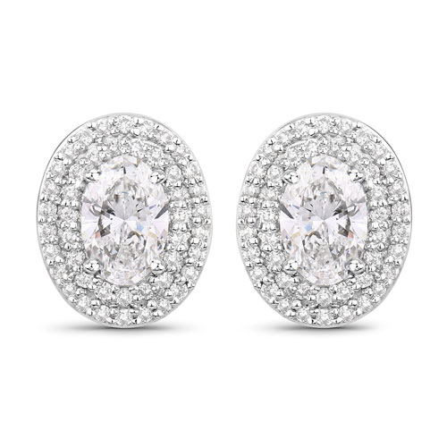 Earrings-1.32 Carat Lab Grown Diamond Platinum Earrings