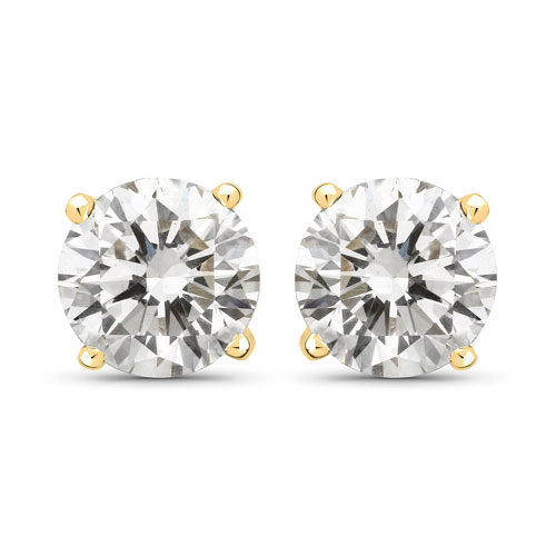 Earrings-0.34 Carat Genuine Lab Grown Diamond 14K Yellow Gold Earrings