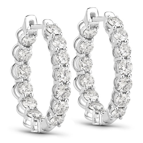 Earrings-2.52 Carat Genuine Lab Grown Diamond 14K White Gold Earrings