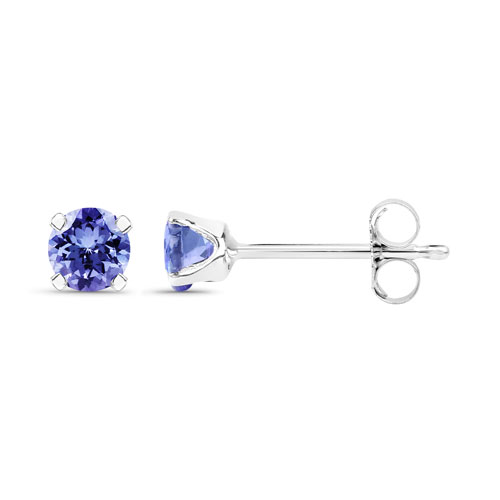0.20 Carat Genuine Tanzanite .925 Sterling Silver Earrings