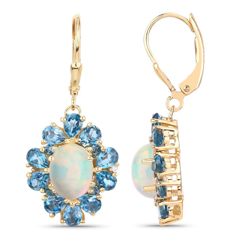 Buy Pink Opal Ethiopian Opal Earrings Online | Haute Facets