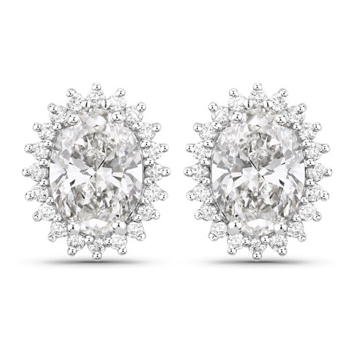 Earrings-2.45 Carat Lab Grown Diamond Platinum Earrings