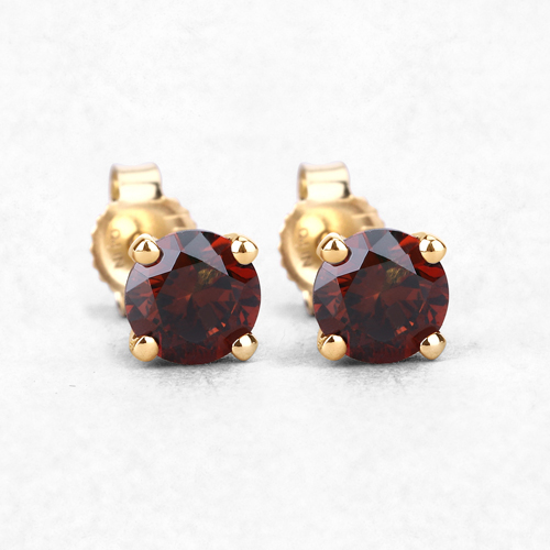 1.06 Carat Genuine Red Diamond 14K Yellow Gold Earrings (SI1-SI2)