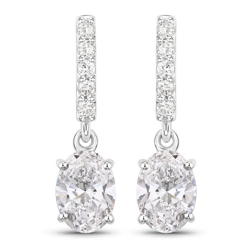 Earrings-1.64 Carat Lab Grown Diamond Platinum Earrings