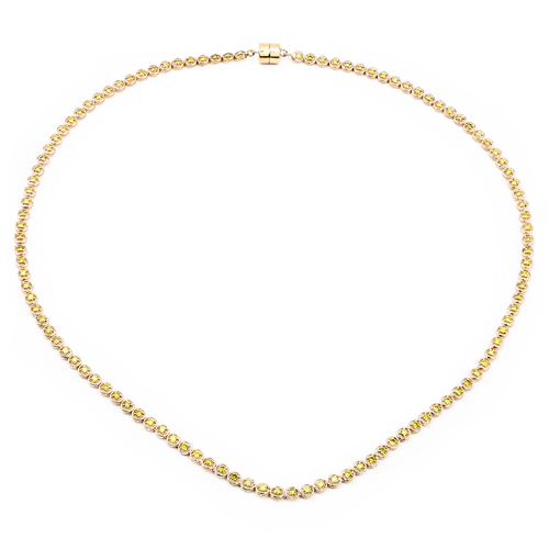 Diamond-2.39 Carat Yellow Diamond 14K Yellow Gold Necklace
