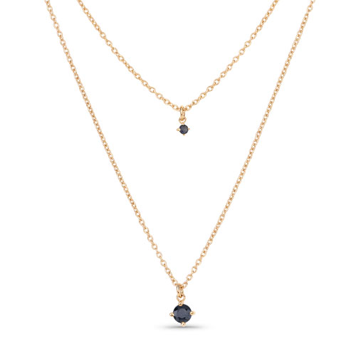 Sapphire-0.33 Carat Genuine Blue Sapphire .925 Sterling Silver Necklace