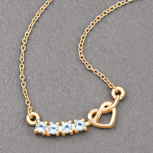 0.30 Carat Genuine Blue Topaz .925 Sterling Silver Necklace