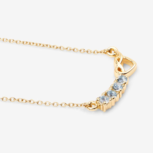 0.30 Carat Genuine Blue Topaz .925 Sterling Silver Necklace