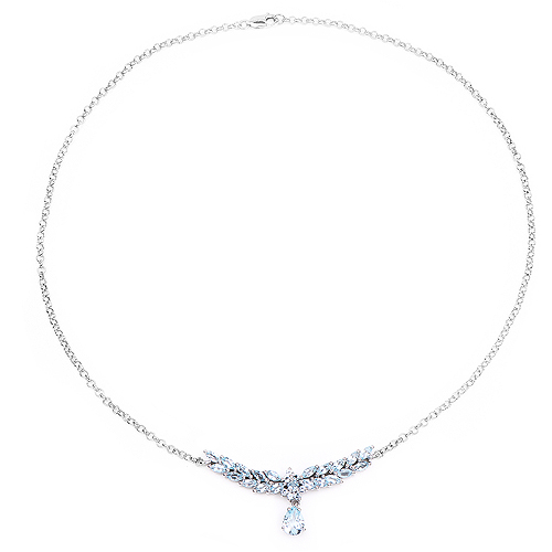 4.72 Carat Genuine Blue Topaz .925 Sterling Silver Necklace