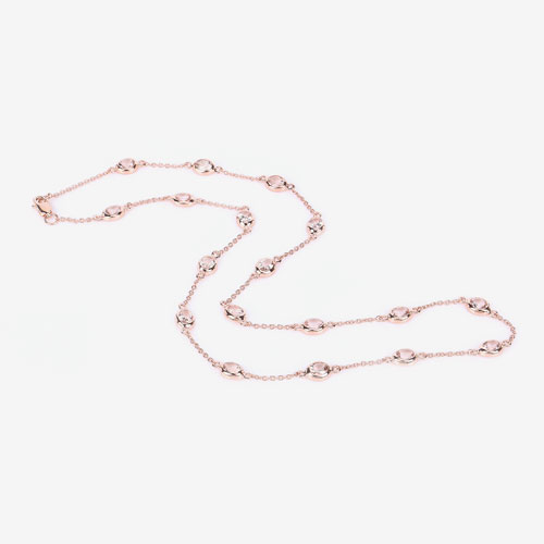4.86 Carat Genuine Morganite .925 Sterling Silver Necklace