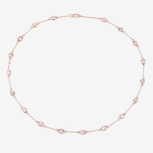 4.86 Carat Genuine Morganite .925 Sterling Silver Necklace