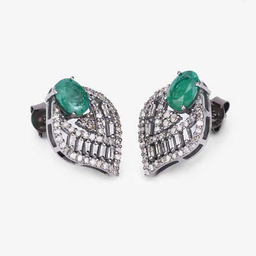 2.89 Carat Genuine Multi Gemstones .925 Sterling Silver Earrings