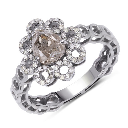 Rings-1.67 Carat Genuine Multi Gemstones .925 Sterling Silver Ring
