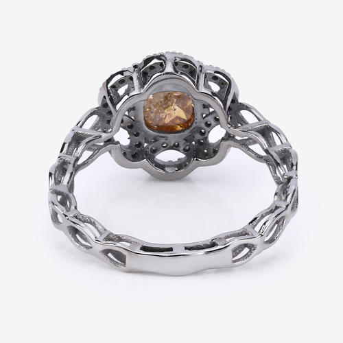 1.50 Carat Genuine Multi Gemstones .925 Sterling Silver Ring