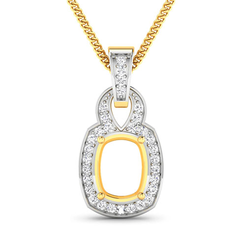 Diamond-0.25 Carat Genuine White Diamond 14K Yellow Gold Pendant